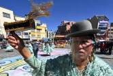Des Boliviens fêtent la Journée de la Paz et la Vierge du Carmen, le 16 juillet 2021 à El Alto