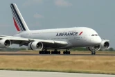 Image tirée d'une vidéo d'Air France, le 26 juillet 2020, d'un Airbus A380 sur une piste de l'aéroport de Roissy-Charles-de-Gaulle