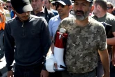 L'opposant Nikol Pachinian à Erevan lors d'une manifestation à Erevan le 25 avril 2018  