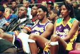 Magic Johnson, Kobe Bryant et Lisa Leslie, le 7 février 1998 à New York