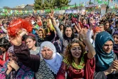 Manifestation pour la journée des droits des Femmes à Diyarbakir (Sud-Est Turquie à majorité Kurde), le 8 mars 2017