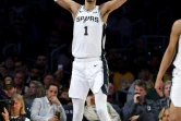Victor Wembanyama lors du match de saison régulière face aux Lakers, le 23 février 2024 à Los Angeles