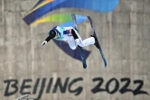 La Française Tess Ledeux au cours de la finale du ski big air, le 8 février 2022 aux Jeux olympiques de Pékin