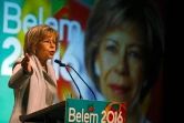 L'ancienne ministre de la Santé Maria de Belem Roseira, candidate à la présidentielle, en campagne le 10 janvier 2016 à Almeirim