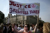 Manifestation à Londres après l'incendie de la tour Grenfell, le 21 juin 2017