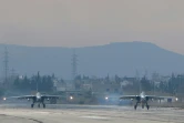 Des avions de combat russes (Sukhoi) sur la base militaire syrienne de Lattaquié, le 16 décembre 2015