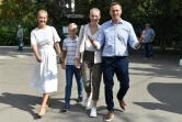 L'opposant Alexeï Navalny et sa famille arrivent au bureau de vote à Moscou le 8 septembre 2019
