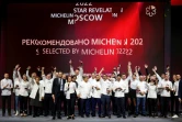 Chefs moscovites lors de la cérémonie pour le lancement du premier Guide Michelin sur les restaurants de la capitale russe, à Moscou, le 14 octobre 2021