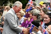 Charles, alors héritier du trône, est salué par la foule le 4 avril 2018 à Brisbane en Australie