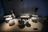 Des meubles de la designer ukrainienne Kateryna Sokolova exposés dans le cadre du "Fuorisalone" à Milan, le 6 juin 2022 