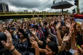 Des Vénézuelien rassemblés le 11 mai 2017 à Caracas après la mort de Miguel Castillo, 38e victime des manifestations