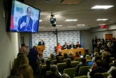 Le président François Hollande  lors de la cérémonie de signature de l'accord de Paris sur le climat, le 22 avril 2016 à l'Onu à New York