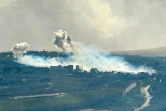 Bombardement isréalien près du village de Kfar Kila, le 14 janvier 2024 au Liban