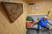 L'avocat Kyrylo Barachkov dans son bunker de la banlieue de Kiev, le 10 juillet 2023 en Ukraine