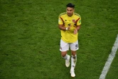 L'attaquant de la Colombie, Radamel Falcao, célèbre la victoire de son équipe face au Sénégal lors des phases de groupes, à Samara, le 28 juin 2018 