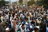 Des Pakistanais manifestent contre la France à Lahore au Pakistan, le 30 octobre 2020