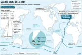 La position des premiers concurrents du Vendée Globe 2016, au classement du 27 décembre 2016 12h