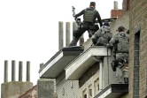 Les forces spéciales belges en intervention à Molenbeek, en Belgique le 16 novembre 2015