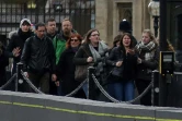 Des personnes évacuées après  l'attentat commis près du Parlement britannique le 22 mars 2017 à Londres