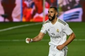 Le buteur du Real Madrid Karim Benzema s'est offert un doublé dans le succès contre Villarreal au stade Alfredo di Stefano de Valdebebas, le 16 juillet 2020