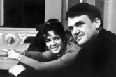 L'écrivain franco-tchèque Milan Kundera et sa femme Vera, le 14 octobre 1973 à Prague