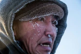 Un villageois d'Oï en Iakoutie (Sibérie), les cils gelés par la température de -41°C, le 27 novembre 2018
