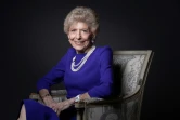 L'historienne Hélène Carrère d'Encausse, décédée samedi à l'âge de 94 ans, lors d'une séance photo à Paris le 21 février 2022