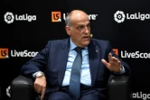 Le président de la Ligue espagnole de football, Javier Tebas, en conférence de presse à Madrid, le 12 septembre 2019