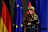 La chancelière allemande Angela Merkel lors d'une conférence de presse à Berlin, le 23 décembre  2016