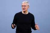 Le PDG d'Apple Tim Cook présente le nouvel iPhone 11 lors d'un événement spécial le 10 septembre 2019 à Cupertino, en Californie.