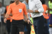 Rudi Garcia, l'entraîneur de Marseille, lors du match de L1 face à Toulouse, au Vélodrome, le 10 août 2018