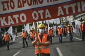 Manifestation à Athènes le 6 mai 2021 contre une réforme du travail controversée qui assouplit la réglementation sur le temps de travail