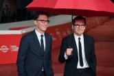 Les scénaristes et réalisateurs français Matthieu Delaporte (d) et Alexandre de La Patelliere arrivent à l'Auditorium Parco della Musica lors du 14e Festival du film de Rome, à Rome, le 23 octobre 2019