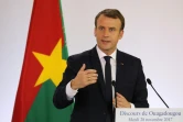 Emmanuel Macron prononce un discours à l'université de Ouagadougou le 28 novembre 2017