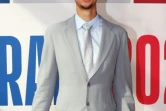 Le basketteur Zaccharie Risacher arrive pour assister au tirage au sort de la Draft NBA à New York le 26 juin 2024