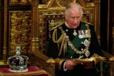 Charles III lit un discours à la Chambre des Lords à Londres le 10 mai 2022