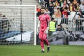 La déception du gardien de Bordeaux Benoît Costil à l'issue de la défaite à domicile devant Montpellier, le 20 mars 2022 