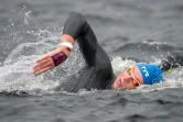 Le Français David Aubry lors du 25 km en eau libre à l'Euro-2018 de natation, le 12 août 2018 à Glasgow