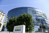 photo prise le 20 mai 2020 devant le siège du groupe automobile Renault à Boulogne-Billancourt, près de Paris. 