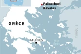 Carte de la Grèce localisant Paleochori Kavalas