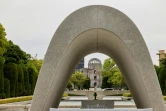 Le dôme de la bombe atomique au Mémorial de la paix d'Hiroshima,le 18 mai 2023 au Japon