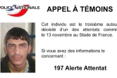 L'appel à témoins publié par la police française, le 22 novembre 2015, du 3e kamikaze du Stade de France