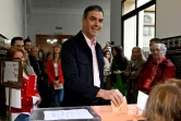 Le chef du gouvernement espagnol Pedro Sanchez vote à Madrid, le 28 mai 2023