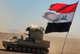 Les forces irakiennes progressent vers le village de Sheikh Younis le 19 février 2017 au sud de Mossoul