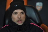 L'entraîneur du PSG Thomas Tuchel suit le match contre Pontivy en Coupe de France, au Moustoir, le 6 janvier 2019