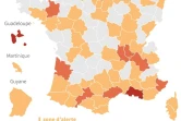 Covid-19 : zones d'alerte en France