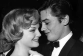 Romy Schneider et Alain Delon le 20 mars 1959 à Munich, en Allemagne