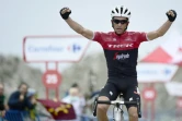 Alberto Contador vainqueur en solitaire au sommet de l'Angliru, pour la 20e étape de "La Vuelta", le 9 septembre 2017 à Grandiella