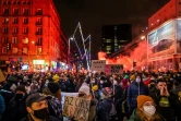 Manifestation contre la quasi interdiction de l'avortement, le 29 janvier 2021 à Varsovie, en Pologne