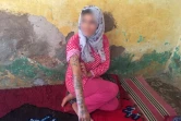 Photo prise le 21 août 2018 de l'adolescente Khadija, dont le visage est flouté, dans le village de Oulad Ayad, dans la région de Beni Mellal, au Maroc